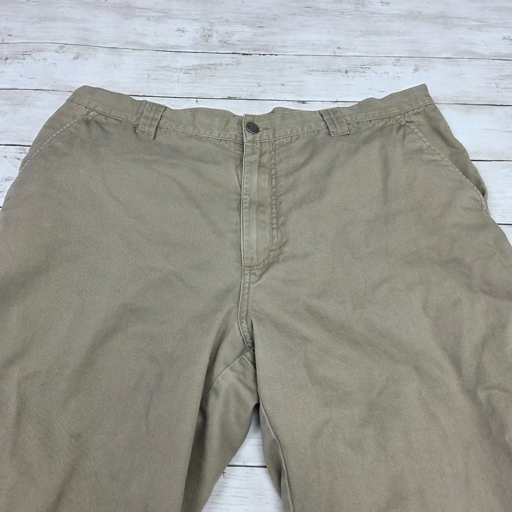 Woolrich Pants Mens 38x32 Khaki Tan Cotton Pants‎ Stained